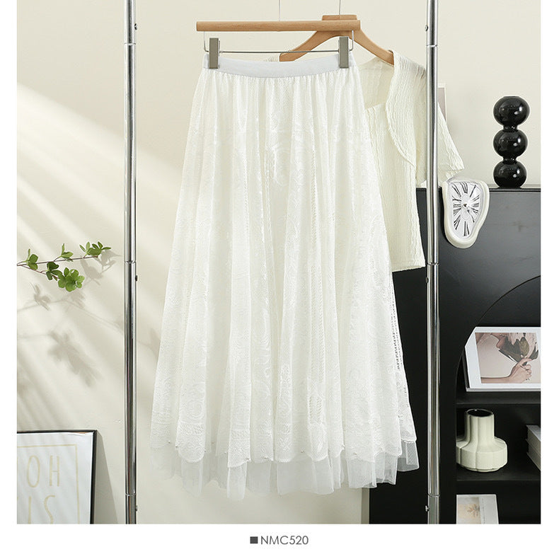 LA VIE – Lace Grace High-Waisted Skirt