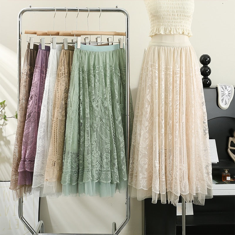 LA VIE – Lace Grace High-Waisted Skirt